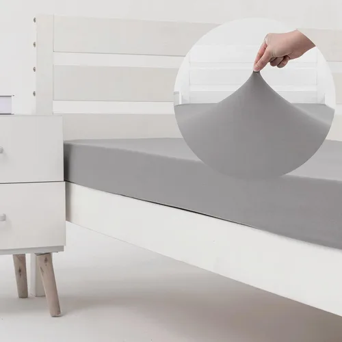 Miniatura 36 de N&Y HOME - Sábana bajera elástica Gris claro