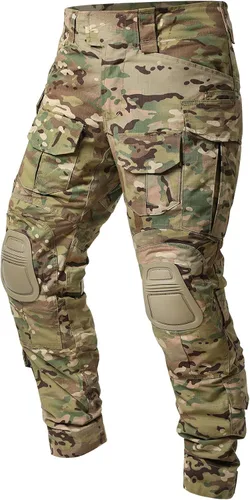G3 - Pantalón de combate para hombre, ropa táctica militar de camuflaje para hombre, multibolsillo, antidesgarros, caza, senderismo, paintball