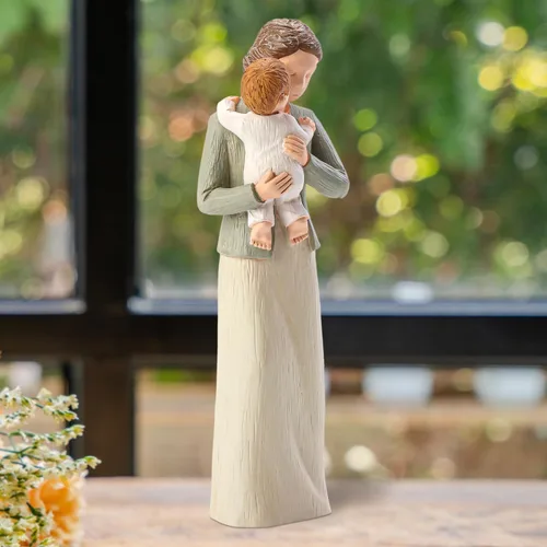 Miniatura 3 de Hensonever Figuras de abuela, figuras esculpidas pintadas a mano para abuela y nieto, regalos de cumpleaños