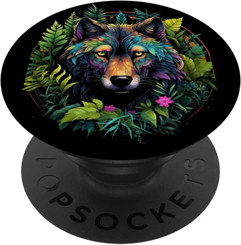Miniatura 6 de Wolf Boho Native American Wolves Animal Wildlife PopSockets MagSafe PopGrip para iPhone