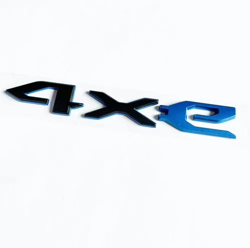 Miniatura 4 de Emblema 4xe de reemplazo para Jeep 2021-2023 Wrangler Puerta trasera oscilante 4Xe Adhesivos de emblema 68490886AB (Negro y Azul)