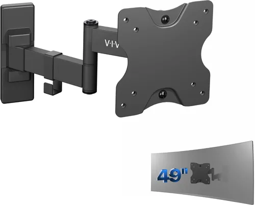 VIVO Soporte de pared para monitor ultra ancho de movimiento completo, se adapta a pantallas ultra anchas de hasta 49 pulgadas y 44 libras, brazo