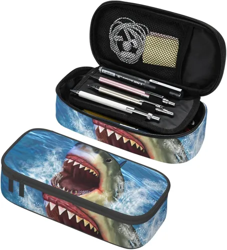 Miniatura 18 de Estuche organizador de lápices con patrón de gato negro, gran capacidad, papelería con cremallera, suministros escolares, bolsa para lápices