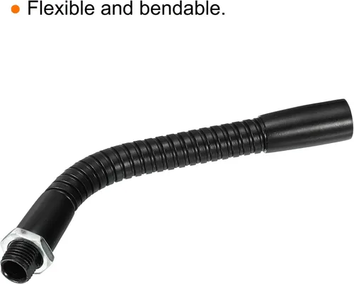 Miniatura 3 de PATIKIL Cuello de cisne universal de 4.7 in/4.7 pulgadas, manguera flexible de metal de rosca fina M10, extensión de tubo de cuello de cisne de Negro
