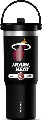Miniatura 20 de Hydrapeak x NBA Vaso Nomad con Licencia Oficial de Phoenix Suns de 32 oz con Asa y Tapa con Popote, Botella de Agua de Acero Inoxidable a Prueba