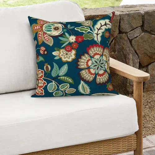 Miniatura 117 de Juego de 2 almohadas para exteriores de 16 x 16 pulgadas, repelentes al agua con interiores, para muebles de patio, hogar, jardín, geometría bohemia