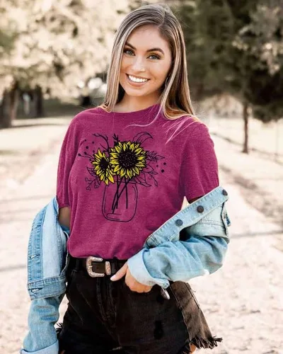 Miniatura 3 de Camiseta sin mangas con estampado de patas de perro de girasol para mujer, divertida camiseta de entrenamiento para verano, linda camiseta casual