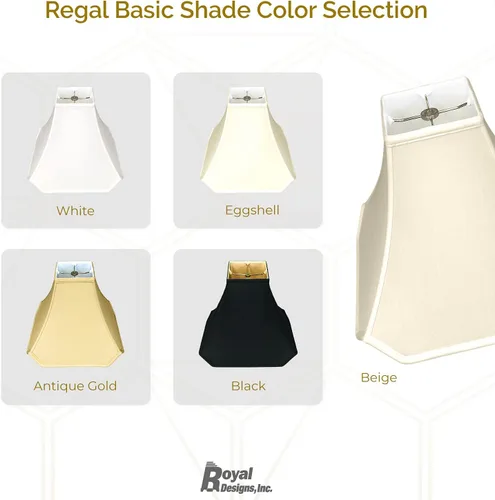 Miniatura 5 de Royal Designs Pagoda Basic - Pantalla para lámpara, color beige, 4 x 10 x 9 pulgadas