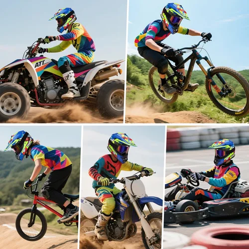 Miniatura 3 de cascos para niños y jóvenes de bicicleta todoterreno, motocross, ATV, BMX, MX, bicicleta todoterreno, casco de motocicleta J-01 con gafas y guantes