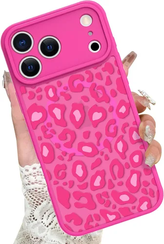 Miniatura 43 de KANGHAR - Funda para iPhone 11 [Compatible con Magsafe] Patrón estampado de leopardo Lindo guepardo Funda protectora magnética para niñas, mujeres