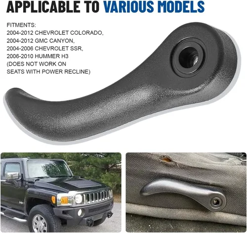 Miniatura 4 de 1 pieza Manija de ajuste reclinable para respaldo de asiento de coche, lado del conductor, para asiento reclinable delantero para Chevy Colorado