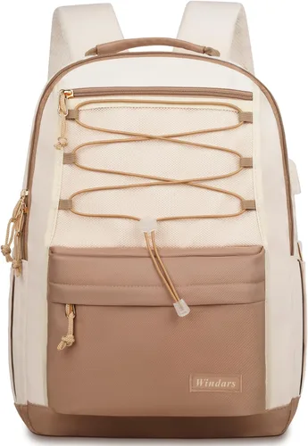 WINDARS Mochila Escolar para Adolescentes Niñas, Mochila Universitaria Estética Bolsa de Libros Grande para Mujeres Estudiantes Bolsa de Moda para