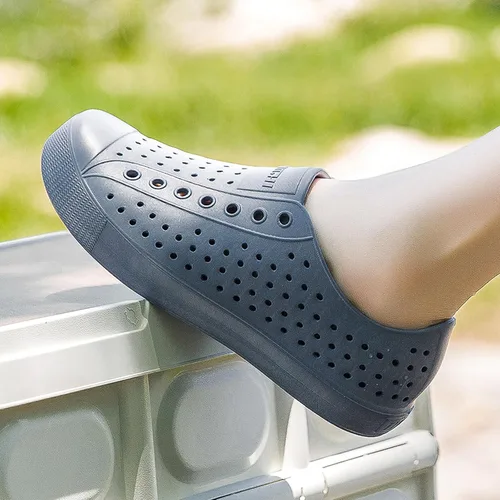 Miniatura 5 de FLIOZY Zuecos de jardín impermeables para hombres y mujeres, zapatos ligeros y transpirables de EVA sin cordones, cómodos y antideslizantes, calzado