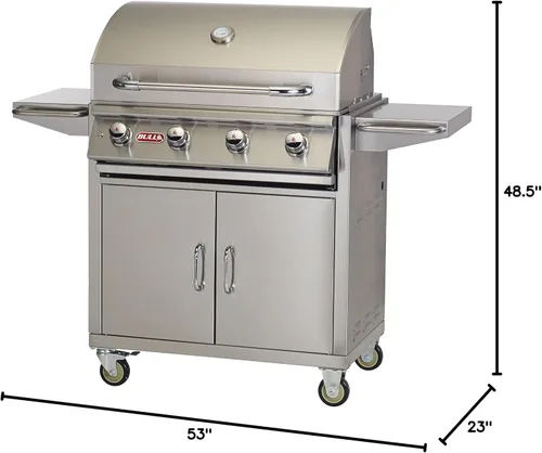 Miniatura 5 de Bull Steer Premium - Parrilla en carrito de 24 pulgadas (BG-69101), propano