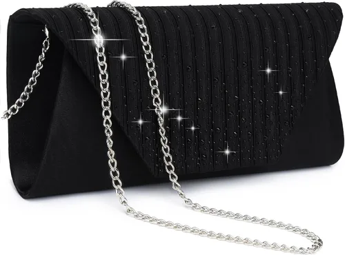 Dasein - Bolsos de mano para mujer, para bodas, carteras para fiestas, bolsos de mano tipo clutch para cócteles, graduación, formales con strass y