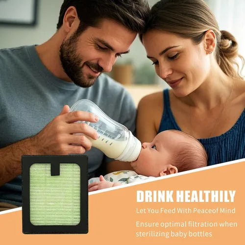 Miniatura 5 de Paquete de 4 filtros HEPA de repuesto para la lavadora de biberones Pro Brezza de bebé de alta eficiencia, filtro HEPA verdadero H13, polvo
