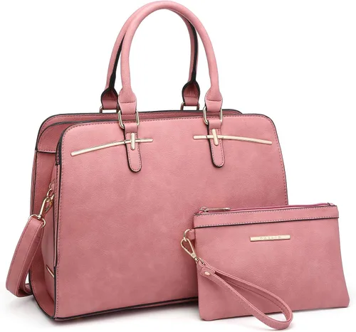 Miniatura 12 de Dasein - Juego de bolso y monedero para mujer, set de 2 piezas con 3 compartimentos, bolso con asa superior y correa para el hombro