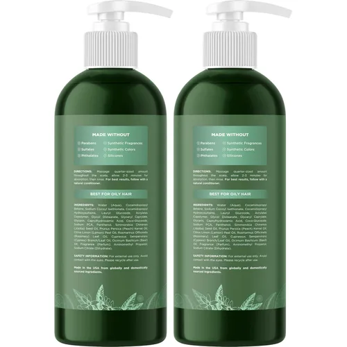 Miniatura 6 de Champú aclarante para cabello graso y cuero cabelludo - Champú de limpieza profunda que elimina la acumulación con aceite de romero - Champú que