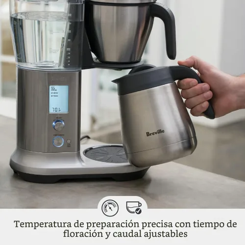 Miniatura 4 de Breville BDC450BSS Cafetera de precisión con jarra térmica, de goteo, 60 oz, acero inoxidable cepillado