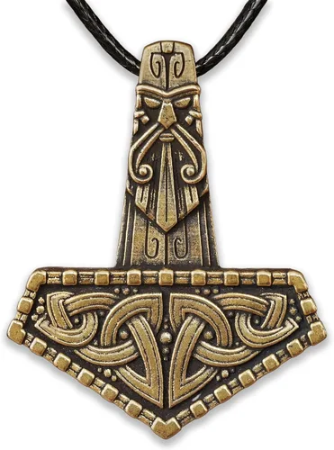 Baldur Jewelry - Collar de martillo Thors Mjölnir - Colgante de martillo de Thor nórdico vikingo joyería vikingo - Collar Thor - Regalos Thor para