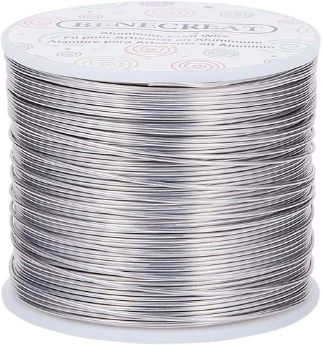 Miniatura 12 de BENECREAT Alambre de aluminio flexible para esculpir joyas de calibre 9, 55 pies, resistente al deslustre, para trabajos de joyería, manualidades