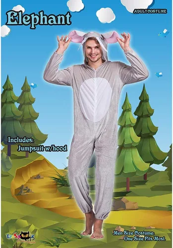 Miniatura 2 de Snailify Disfraz de elefante para adultos, disfraz de elefante sin género, pijama multicolor, Multi colorido