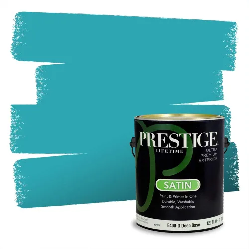 Miniatura 484 de Pintura Exterior + imprimación PRESTIGE, todo-en-uno, 1 galón, acabado mate, color comparable al Valspar* Royal Gray* VS151-Gris real