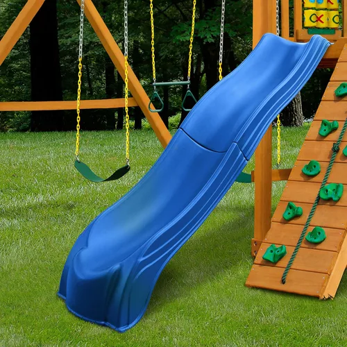 Miniatura 5 de Swing-N-Slide Ws 5032 Olympus Wave Slide - Tobogán de plástico de 2 piezas para cubiertas de 5 pies, color azul