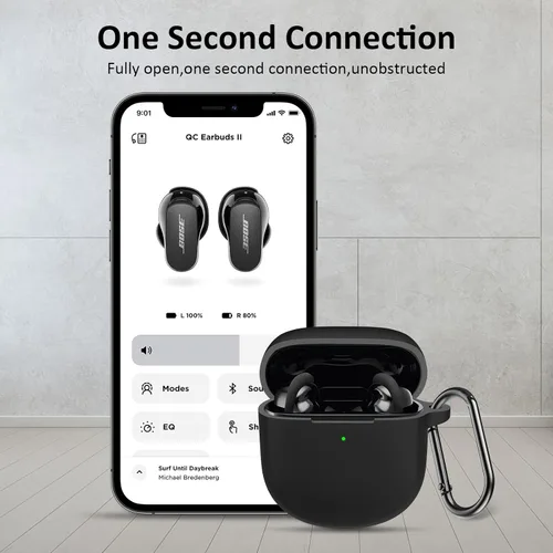 Miniatura 5 de LEFXMOPHY Funda para auriculares Bose QuietComfort II 2022/QuietComfort Ultra (2023), funda protectora de silicona (negro)