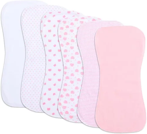Miniatura 7 de Paquete de 6 paños de muselina para eructos de bebé, 100% algodón, extraabsorbentes y suaves, para bebés niños y niñas (Multi02)