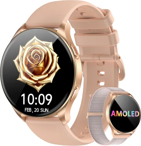 Blackview Smart Watch for Women(Make/Answer Calls), 1.43''AMOLED Touchscreen Fitness Tracker with 100+ Sports Modes, Heart Rate/SpO2/Sleep Monitor/2