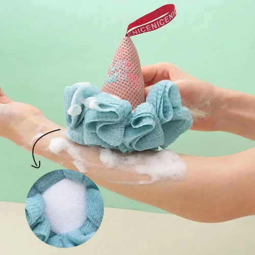 Miniatura 3 de Pelotas de baño de helado para niños, esponja de ducha para baño, limpiador corporal, depurador, esponja exfoliante para la piel, accesorios de baño