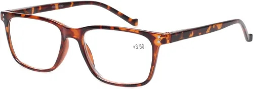 Miniatura 4 de JOSCHOO Paquete de 5 lentes de lectura para hombres y mujeres, bisagras de resorte, anteojos cómodos para leer (3 negros 2 tortuga, 0.5)