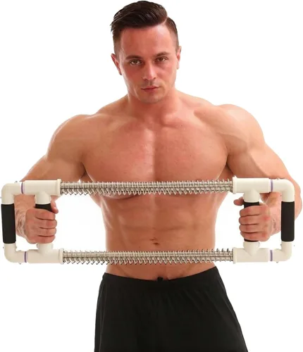 Miniatura 11 de GOFITNESS Entrenador de pecho con barra de empuje hacia abajo, equipo de entrenamiento en casa para pecho, brazo, hombro, abdominales y espalda