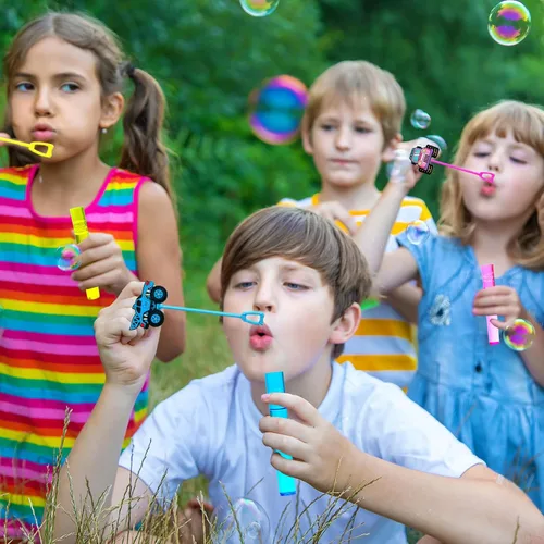 Miniatura 7 de uoyoi Recuerdos de fiesta de camiones monstruo, 24 piezas de varitas de burbujas para autos para niños, varita de burbujas genial para suministros