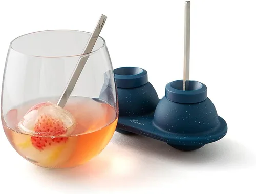 Miniatura 3 de Houdini Swizzle Sphere - Molde para hielo, bandeja de 2 piezas, azul marino