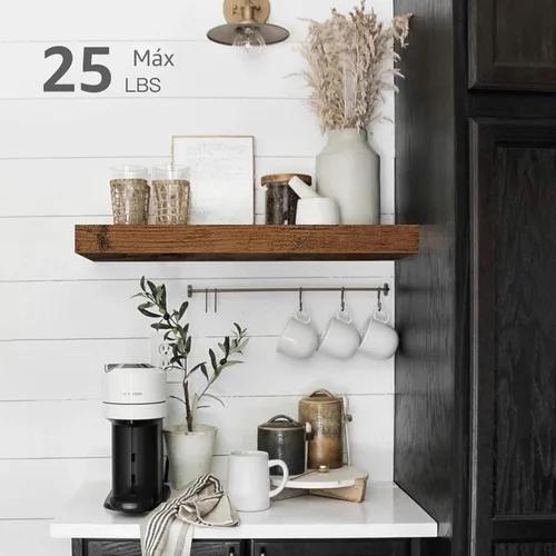 Miniatura 4 de QEEIG Estantes flotantes de baño para pared, estante de pared de 15.7 pulgadas sobre el inodoro, decoración del hogar, estantería pequeña de 15.7 x