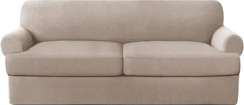 Miniatura 24 de Fundas elásticas para sofá de gama alta con fundas de cojín de asiento en T separadas, fundas de sofá jacquard de elastano, protector de muebles