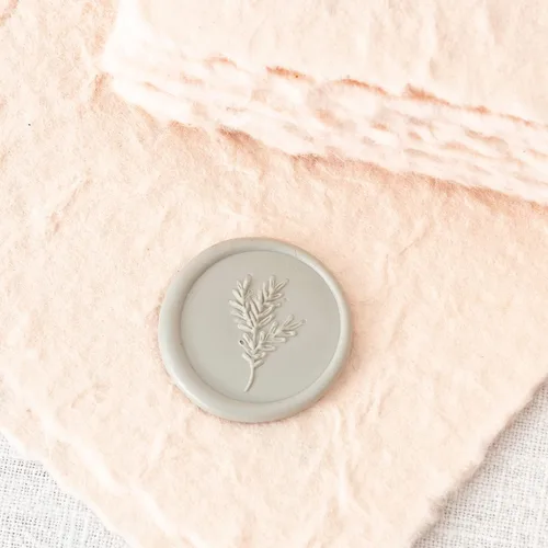 Miniatura 6 de 50 calcomanías de sello de cera para boda, cumpleaños, baby shower, Acción de Gracias, invitación, negocios, sobres, 50 unidades Hojas-gris