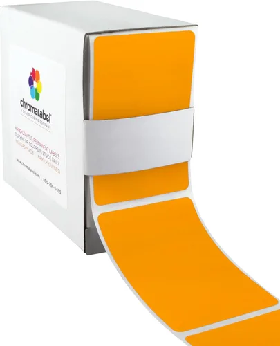 Etiquetas adhesivas cuadradas de 2 x 3 pulgadas de código de color - Adhesivo permanente, se escribe sobre la superficie. Caja dispensadora de 250