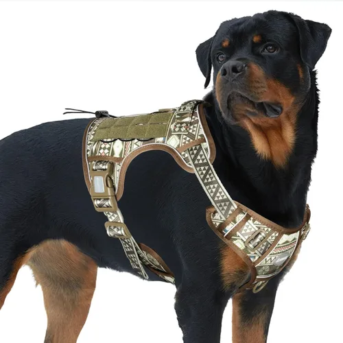 Miniatura 65 de Auroth - Arnés táctico para perros pequeños y medianos, sin tirones, arnés ajustable para mascotas, reflectante, K9, entrenamiento, trabajo, de Gris