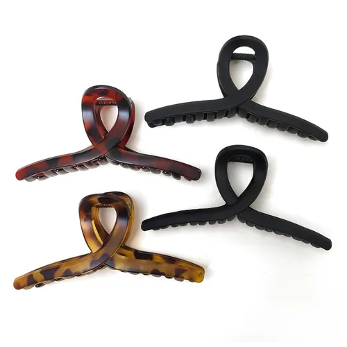 Miniatura 24 de Pinzas para el cabello de 4.3 pulgadas, grandes, antideslizantes, grandes mate, clip de mariposa para cabello fino y grueso, paquete de 4 4