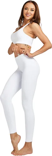 Miniatura 5 de COOLOMG Pantalones de yoga para mujer, mallas capri para correr, leggings de tiro bajo, entrenamiento, gimnasio con bolsillos ocultos