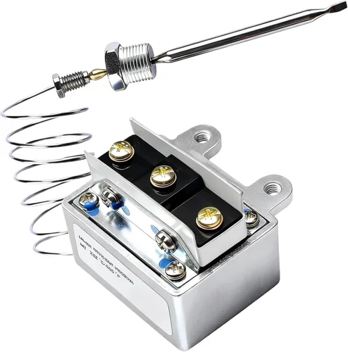 Interruptor de límite alto 1177 para freidora de gas, rosca MPT de 3/8 pulgadas, termostato de corte de seguridad de límite alto de 450 °F,