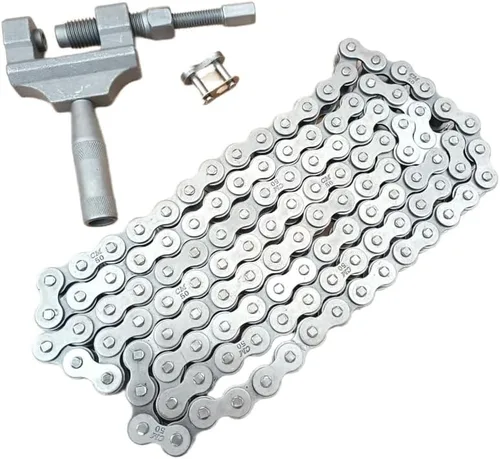 Miniatura 2 de Cadena de rodillos estándar 530 para motocicleta, 120 eslabones + rompedor de cadena para motocross de 50 cc-125 cc Dirt Pit Bike ATV Quad Go Kart