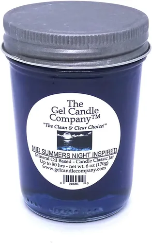 Vela en tarro clásica inspirada en la noche de mediados de veranos con aroma a base de aceite mineral de hasta 90 horas The Gel Candle Company