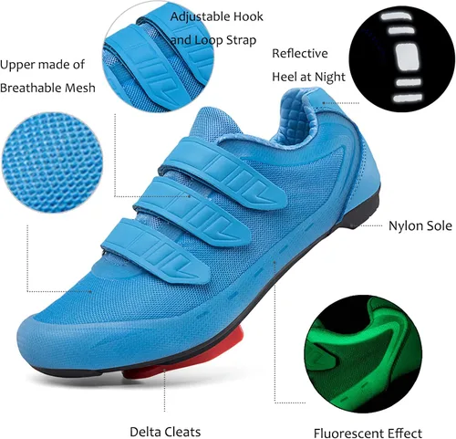 Miniatura 3 de Mens Womens Indoor Cycling Shoes Compatible with Peloton Bike Shoes Cycling Shoes with Delta Cleats Clip Outdoor Pedal SPD Road Bike Shoes