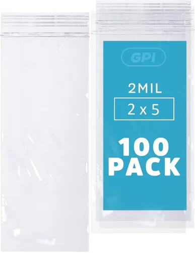 Miniatura 21 de GPI - Bolsas con cremallera de 2 x 6 pulgadas, 1000 unidades, 2 mil, bolsas de plástico transparente con cierre de cremallera, con cierre de cierre