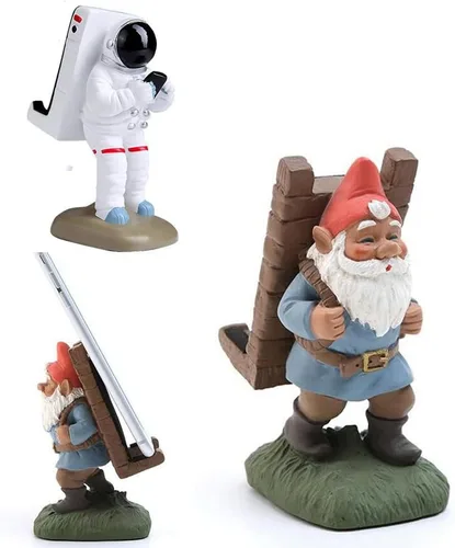 Miniatura 10 de Bonito soporte de escritorio divertido para teléfono celular, Papá Noel o astronauta astronauta, universal para iPhone y otros teléfonos