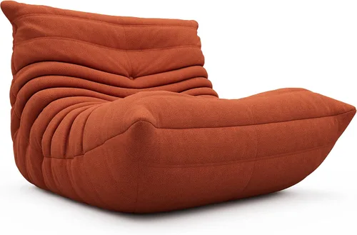 Miniatura 19 de Puf Togo sin comprimir de alta gama para adultos, sofá de espuma viscoelástica con tela suave, cómodo sillón de sala junto a la chimenea para sala